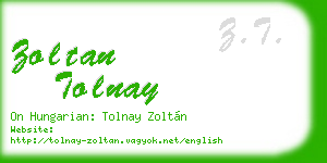 zoltan tolnay business card